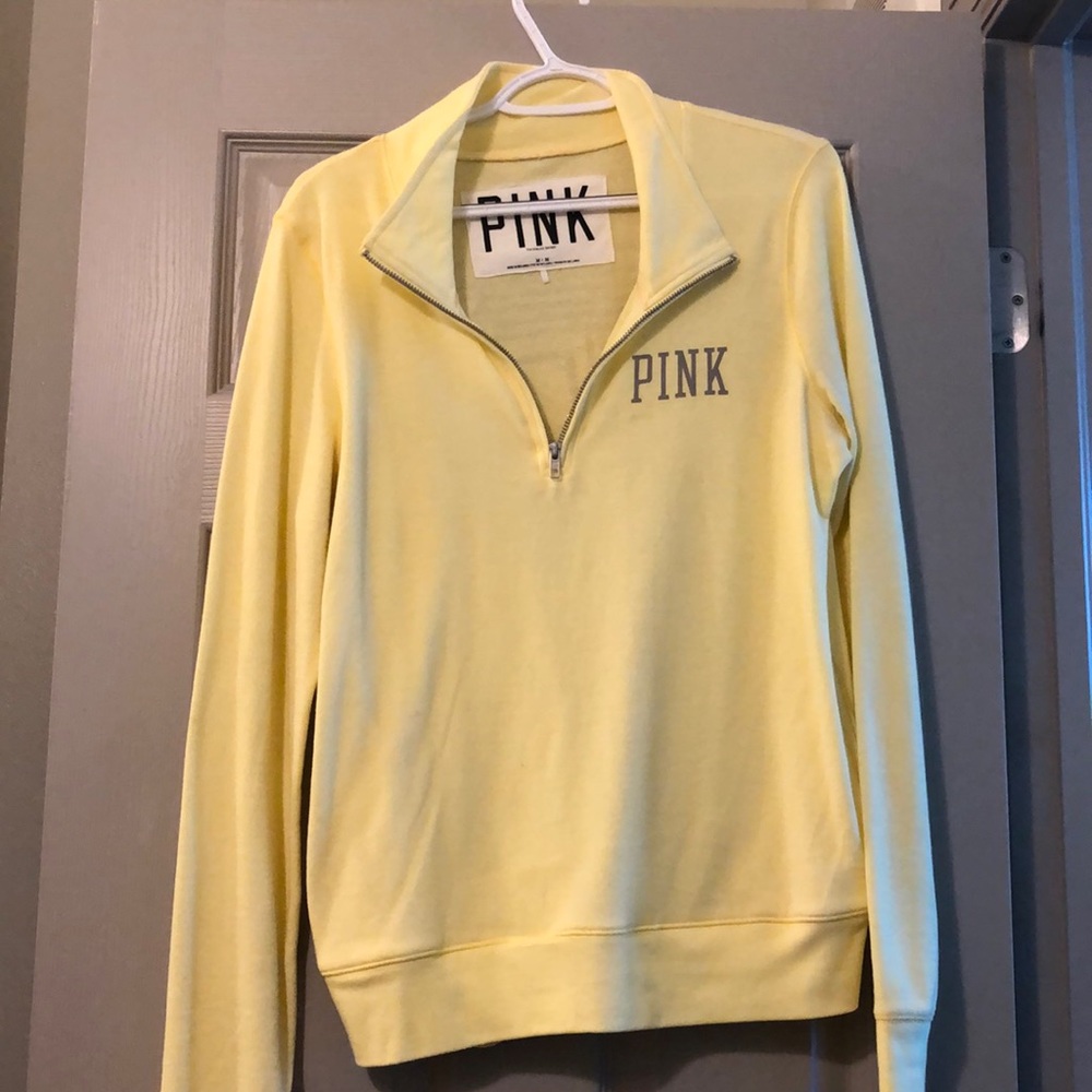 VS pink half zip pullover
